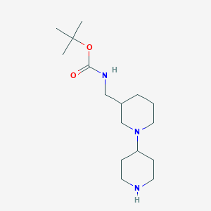 molecular formula C16H31N3O2 B3163072 tert-Butyl (1,4'-bipiperidin-3-ylmethyl)-carbamate CAS No. 883512-77-4