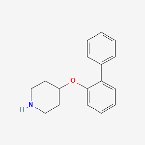 molecular formula C17H19NO B3163081 4-([1,1'-Biphenyl]-2-yloxy)piperidine CAS No. 883515-53-5