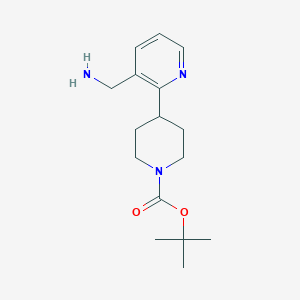 molecular formula C16H25N3O2 B3163094 1-N-Boc-4-(3-氨甲基吡啶基)哌啶 CAS No. 883516-43-6
