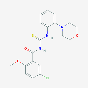 molecular formula C19H20ClN3O3S B316311 5-chloro-2-methoxy-N-[(2-morpholin-4-ylphenyl)carbamothioyl]benzamide 