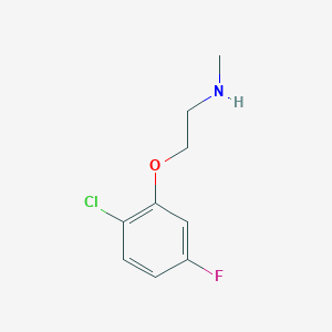 molecular formula C9H11ClFNO B3163119 N-[2-(2-Chloro-5-fluorophenoxy)ethyl]-N-methylamine CAS No. 883524-21-8