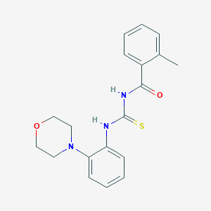 molecular formula C19H21N3O2S B316313 2-methyl-N-{[2-(morpholin-4-yl)phenyl]carbamothioyl}benzamide 