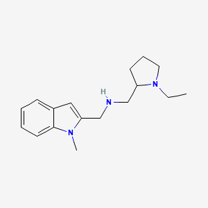molecular formula C17H25N3 B3163140 1-Ethylpyrrolidin-2-yl)methyl][(1-methyl-1H-indol-2-yl)methyl]amine CAS No. 883528-94-7