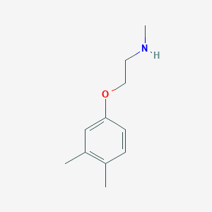 molecular formula C11H17NO B3163152 N-[2-(3,4-二甲基苯氧基)乙基]-N-甲基胺 CAS No. 883529-57-5