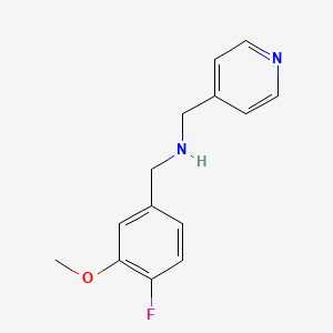 molecular formula C14H15FN2O B3163158 (4-Fluoro-3-methoxybenzyl)-(pyridin-4-ylmethyl)amine CAS No. 883531-17-7
