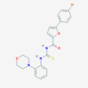 molecular formula C22H20BrN3O3S B316316 N-[5-(4-bromophenyl)-2-furoyl]-N'-(2-morpholin-4-ylphenyl)thiourea 