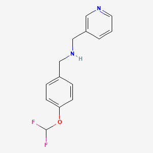molecular formula C14H14F2N2O B3163195 1-[4-(Difluoromethoxy)phenyl]-N-(pyridin-3-ylmethyl)methanamine CAS No. 883535-45-3