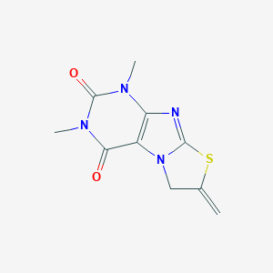 molecular formula C10H10N4O2S B316320 1,3-Dimethyl-7-methylene-6,7-dihydro-1H-thiazolo[2,3-f]purine-2,4-dione 