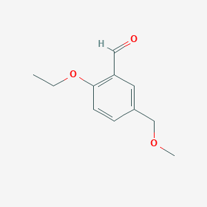 molecular formula C11H14O3 B3163219 2-Ethoxy-5-(methoxymethyl)benzaldehyde CAS No. 883537-87-9