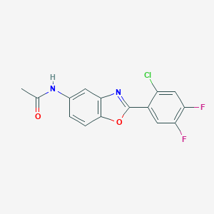 molecular formula C15H9ClF2N2O2 B316323 N-[2-(2-chloro-4,5-difluorophenyl)-1,3-benzoxazol-5-yl]acetamide 