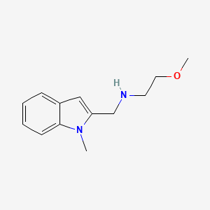 molecular formula C13H18N2O B3163250 (2-Methoxyethyl)[(1-methyl-1H-indol-2-YL)-methyl]amine CAS No. 883539-48-8