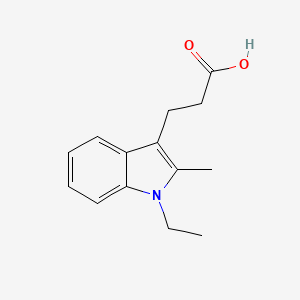molecular formula C14H17NO2 B3163251 3-(1-乙基-2-甲基-1H-吲哚-3-基)-丙酸 CAS No. 883539-99-9