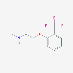 molecular formula C10H12F3NO B3163257 N-甲基-2-[2-(三氟甲基)苯氧基]-1-乙胺 CAS No. 883540-01-0