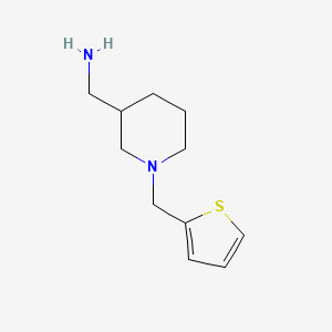 molecular formula C11H18N2S B3163272 {[1-(2-噻吩甲基)哌啶-3-基]甲基}胺 CAS No. 883541-28-4