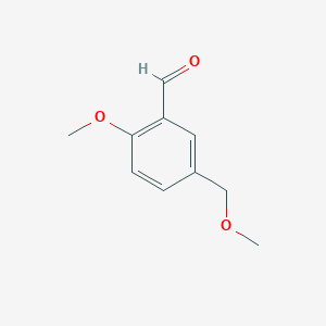 molecular formula C10H12O3 B3163279 2-Methoxy-5-methoxymethyl-benzaldehyde CAS No. 883541-44-4