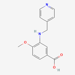 molecular formula C14H14N2O3 B3163281 4-Methoxy-3-[(pyridin-4-ylmethyl)-amino]-benzoic acid CAS No. 883541-81-9