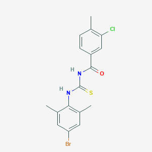 N-[(4-bromo-2,6-dimethylphenyl)carbamothioyl]-3-chloro-4-methylbenzamide