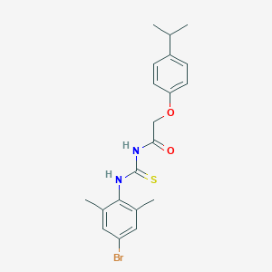 N-[(4-bromo-2,6-dimethylphenyl)carbamothioyl]-2-[4-(propan-2-yl)phenoxy]acetamide