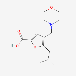 molecular formula C14H21NO4 B3163330 5-Isobutyl-4-morpholin-4-ylmethyl-furan-2-carboxylic acid CAS No. 883544-40-9