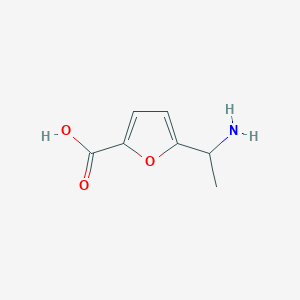 molecular formula C7H9NO3 B3163342 5-(1-Amino-ethyl)-furan-2-carboxylic acid CAS No. 883544-63-6
