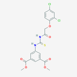 molecular formula C19H16Cl2N2O6S B316337 Dimethyl 5-[[2-(2,4-dichlorophenoxy)acetyl]carbamothioylamino]benzene-1,3-dicarboxylate 