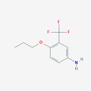 molecular formula C10H12F3NO B3163373 4-Propoxy-3-trifluoromethyl-phenylamine CAS No. 883546-24-5