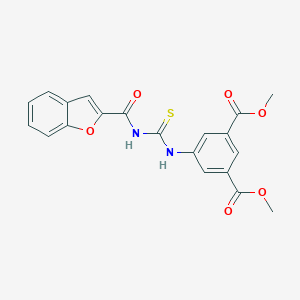 molecular formula C20H16N2O6S B316339 Dimethyl 5-({[(1-benzofuran-2-ylcarbonyl)amino]carbothioyl}amino)isophthalate 