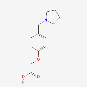 molecular formula C13H17NO3 B3163391 (4-Pyrrolidin-1-ylmethyl-phenoxy)-acetic acid CAS No. 883546-98-3