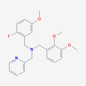 molecular formula C23H25FN2O3 B3163410 (2,3-Dimethoxy-benzyl)-(2-fluoro-5-methoxy-benzyl)-pyridin-2-ylmethyl-amine CAS No. 883549-47-1