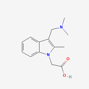 molecular formula C14H18N2O2 B3163424 (3-Dimethylaminomethyl-2-methyl-indol-1-yl)-acetic acid CAS No. 883549-73-3