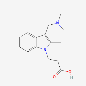 molecular formula C15H20N2O2 B3163428 3-(3-Dimethylaminomethyl-2-methyl-indol-1-yl)-propionic acid CAS No. 883549-77-7
