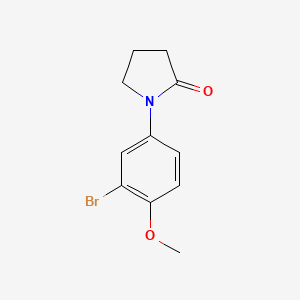 molecular formula C11H12BrNO2 B3163469 1-(3-Bromo-4-methoxyphenyl)pyrrolidin-2-one CAS No. 883794-31-8