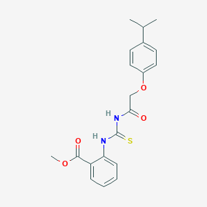 molecular formula C20H22N2O4S B316347 Methyl 2-[({[(4-isopropylphenoxy)acetyl]amino}carbonothioyl)amino]benzoate 