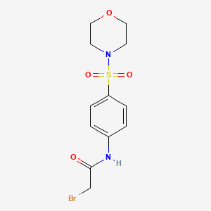 molecular formula C12H15BrN2O4S B3163472 2-溴-N-[4-(4-吗啉磺酰基)苯基]-乙酰胺 CAS No. 883797-84-0