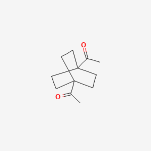 molecular formula C12H18O2 B3163487 Ethanone, 1,1'-bicyclo[2.2.2]octane-1,4-diylbis- CAS No. 88393-21-9