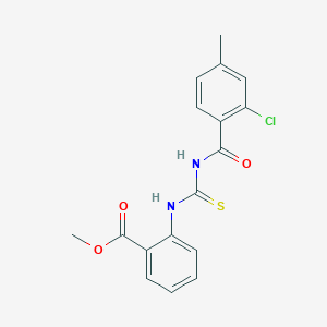 molecular formula C17H15ClN2O3S B316349 Methyl 2-({[(2-chloro-4-methylphenyl)carbonyl]carbamothioyl}amino)benzoate 
