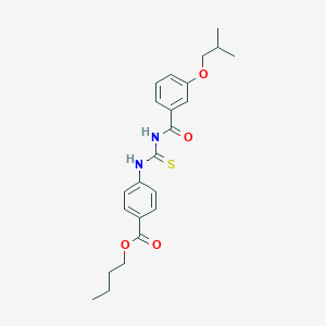 molecular formula C23H28N2O4S B316350 Butyl 4-[({[3-(2-methylpropoxy)phenyl]carbonyl}carbamothioyl)amino]benzoate 
