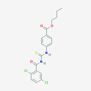 molecular formula C19H18Cl2N2O3S B316351 Butyl 4-({[(2,5-dichlorophenyl)carbonyl]carbamothioyl}amino)benzoate 