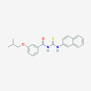 molecular formula C22H22N2O2S B316355 3-(2-methylpropoxy)-N-(naphthalen-2-ylcarbamothioyl)benzamide 