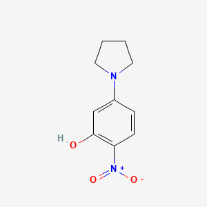 molecular formula C10H12N2O3 B3163567 2-硝基-5-(吡咯烷-1-基)苯酚 CAS No. 884850-25-3