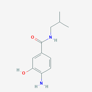 molecular formula C11H16N2O2 B3163569 4-amino-3-hydroxy-N-isobutylbenzamide CAS No. 884875-09-6