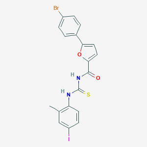 molecular formula C19H14BrIN2O2S B316357 5-(4-bromophenyl)-N-[(4-iodo-2-methylphenyl)carbamothioyl]furan-2-carboxamide 