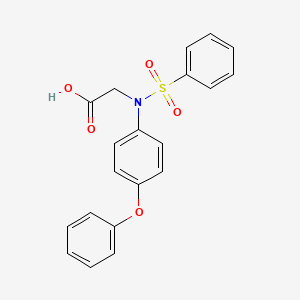 molecular formula C20H17NO5S B3163581 N-(4-苯氧基苯基)-N-(苯磺酰基)甘氨酸 CAS No. 884986-62-3