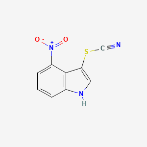 molecular formula C9H5N3O2S B3163593 4-硝基-1H-吲哚-3-硫氰酸酯 CAS No. 885266-67-1