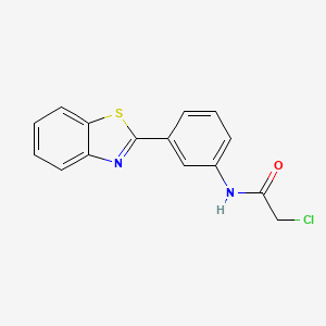 molecular formula C15H11ClN2OS B3163597 N-(3-(苯并[d]噻唑-2-基)苯基)-2-氯乙酰胺 CAS No. 885268-48-4
