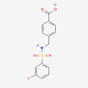 molecular formula C14H12FNO4S B3163598 4-(((3-Fluorophenyl)sulfonamido)methyl)benzoic acid CAS No. 885268-74-6