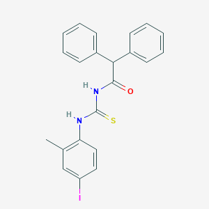 molecular formula C22H19IN2OS B316360 N-[(4-iodo-2-methylphenyl)carbamothioyl]-2,2-diphenylacetamide 