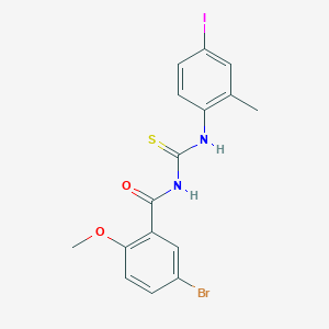 molecular formula C16H14BrIN2O2S B316361 5-bromo-N-[(4-iodo-2-methylphenyl)carbamothioyl]-2-methoxybenzamide 