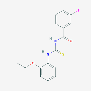 molecular formula C16H15IN2O2S B316362 N-[(2-ethoxyphenyl)carbamothioyl]-3-iodobenzamide 