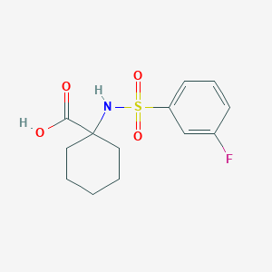 molecular formula C13H16FNO4S B3163637 1-(3-Fluorobenzenesulfonamido)cyclohexane-1-carboxylic acid CAS No. 885269-11-4
